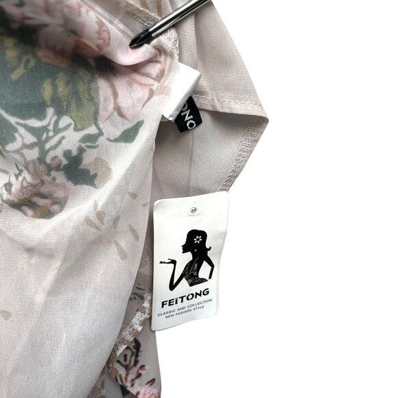 Feitong Womens Floral Kimono Semi Sheer Watercolor Print Boho Size One Size - Picture 3 of 5